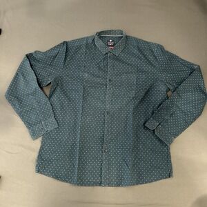 Netplay dark teal long-sleeve button-down shirt X-large